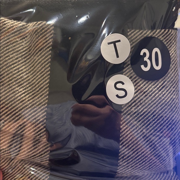 Chaus Black Striped Poncho With Fringe Detail  Womens - Picture 6 of 6